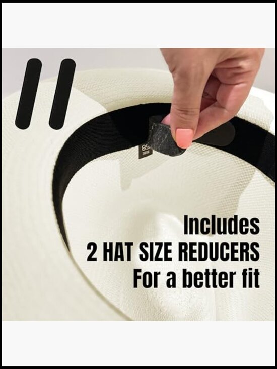 Wide Brim Panama Hat Straw Fedora Sun Protection UPF50+ Elegant Boho main image 6